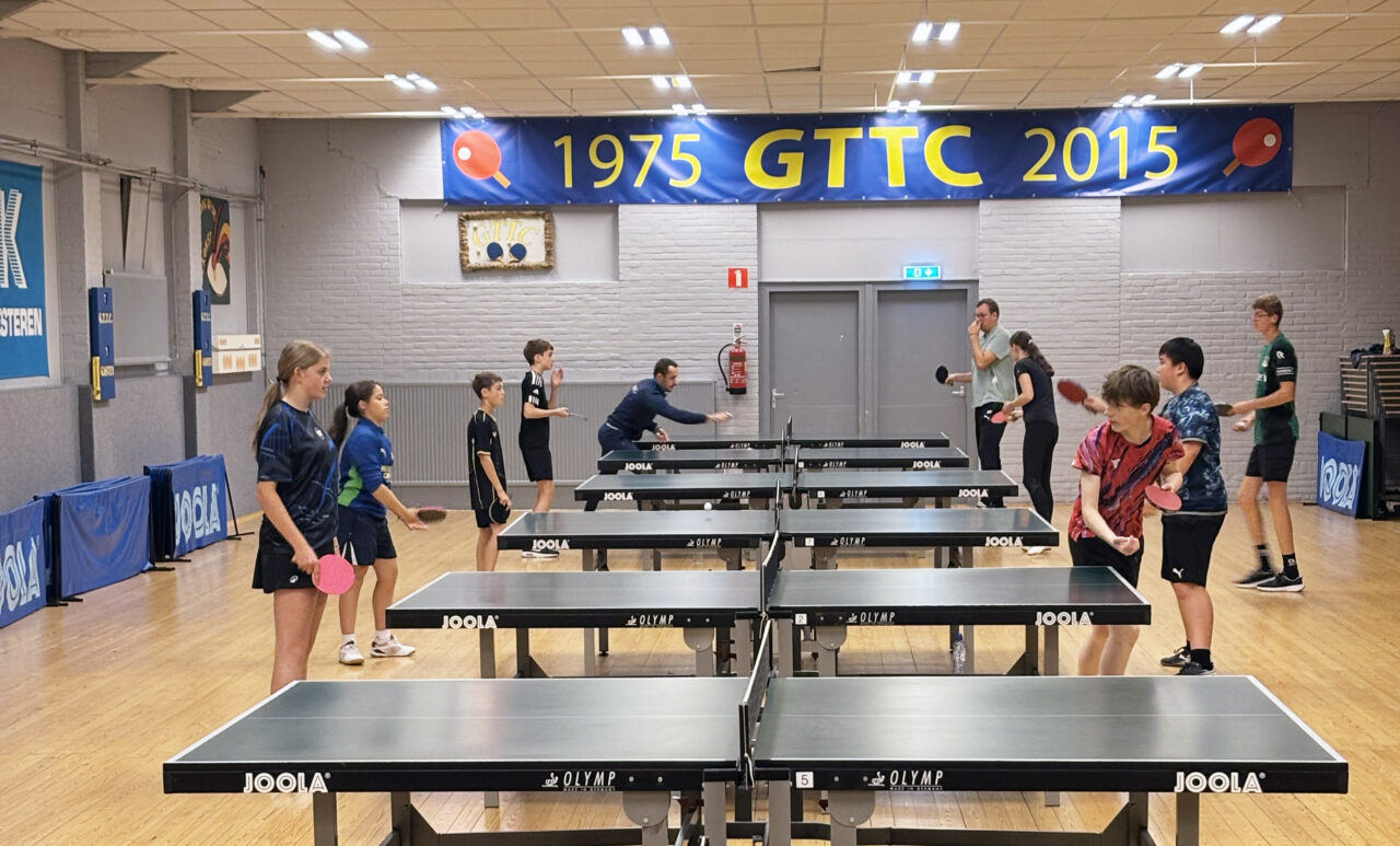 Jeugdleden tijdens een training bij GTTC